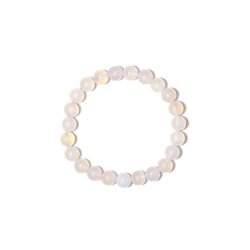 Mexikanischer weißer Achat Perlen-Stretch-Armband, 71ct