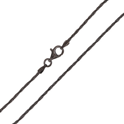 Silber-Criss-Cross-Kette - 2,98 g - 50 cm - rutheniert