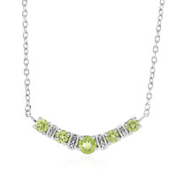 Mandschurischer Peridot-Silbercollier