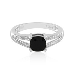 Schwarzer Onyx-Silberring