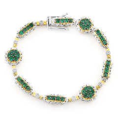 Sambia-Smaragd-Silberarmband (Gems en Vogue)