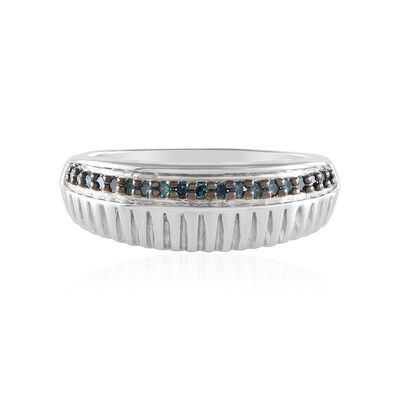 Blauer SI1 Diamant-Silberring