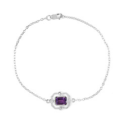 Lavendel-Amethyst-Silberarmband