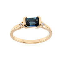 Londonblauer Topas-Goldring